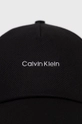 Pamučna kapa Calvin Klein crna