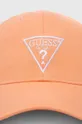 Βαμβακερό καπέλο Guess πορτοκαλί