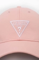 Βαμβακερό καπέλο Guess ροζ