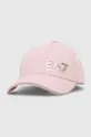 ροζ Βαμβακερό καπέλο του μπέιζμπολ EA7 Emporio Armani Γυναικεία