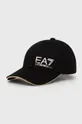 μαύρο Βαμβακερό καπέλο του μπέιζμπολ EA7 Emporio Armani Γυναικεία