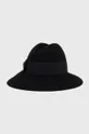 czarny Patrizia Pepe kapelusz wełniany Damski