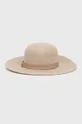 beżowy Patrizia Pepe kapelusz wełniany Damski