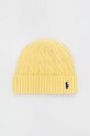 Polo Ralph Lauren czapka bawełniana bawełna żółty 455888196005