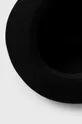 czarny Coccinelle kapelusz wełniany