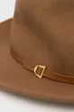 Coccinelle kapelusz wełniany brązowy