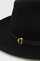 Coccinelle kapelusz wełniany czarny