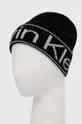 Calvin Klein czapka z domieszką wełny czarny