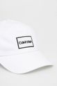 Bavlněná čepice Calvin Klein bílá