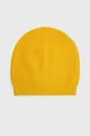 żółty United Colors of Benetton czapka z domieszką wełny Damski