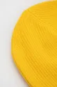 United Colors of Benetton czapka z domieszką wełny żółty