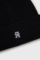 Akcesoria Tommy Hilfiger czapka wełniana AW0AW14286.9BYY czarny