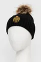 Lauren Ralph Lauren czapka z domieszką wełny czarny