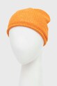 United Colors of Benetton czapka z domieszką wełny 1268DA00A.8D4 pomarańczowy AW22