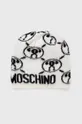 λευκό Σκουφί από μείγμα μαλλιού Moschino Γυναικεία