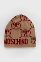 Moschino czapka z domieszką wełny z domieszką wełny beżowy M2843.65329