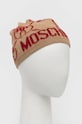 Moschino czapka z domieszką wełny M2843.65329 beżowy AW22