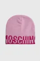 ροζ Σκουφί από μείγμα μαλλιού Moschino Γυναικεία