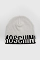 Шапка з домішкою вовни Moschino з додаванням вовни білий M2788.65332