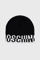 Moschino czapka z domieszką wełny z domieszką wełny czarny M2788.65332