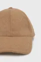 Abercrombie & Fitch czapka z daszkiem z domieszką wełny beżowy