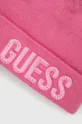 Дитяча шапка Guess рожевий