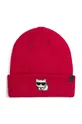 рожевий Дитяча бавовняна шапка Karl Lagerfeld Для дівчаток