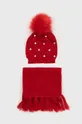 czerwony Birba&Trybeyond czapka i szalik dziecięcy Dziewczęcy