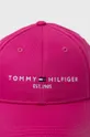Tommy Hilfiger czapka z daszkiem bawełniana dziecięca różowy