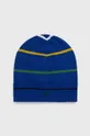 modrá Detská čiapka s prímesou vlny United Colors of Benetton Detský