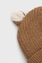 GAP czapka bawełniana niemowlęca brązowy