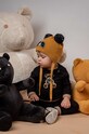 Dětska čepice Jamiks s příměsí vlny žlutá PANDA.IVA.JZF072.K