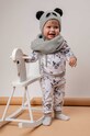 Dětska čepice Jamiks s příměsí vlny šedá PANDA.IVA.JZF072.K