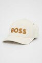 Шапка BOSS памук бежов 50466279