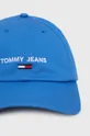 Bavlnená čiapka Tommy Jeans modrá