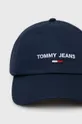Bavlnená čiapka Tommy Jeans tmavomodrá