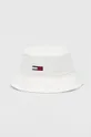 λευκό Βαμβακερό καπέλο Tommy Jeans Ανδρικά