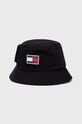 Tommy Jeans kapelusz bawełniany AM0AM08998.9BYY aplikacja czarny AM0AM08998.9BYY