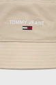 Βαμβακερό καπέλο Tommy Jeans μπεζ