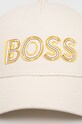Akcesoria BOSS czapka bawełniana BOSS GREEN 50472266 beżowy