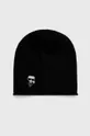 črna Volnena kapa Karl Lagerfeld Moški