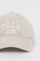 Čiapka Polo Ralph Lauren 710870233001 sivá AW22
