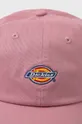 Βαμβακερό καπέλο του μπέιζμπολ Dickies ροζ