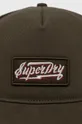 Bavlnená čiapka Superdry zelená