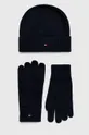 σκούρο μπλε Σκούφος και γάντια Tommy Hilfiger Ανδρικά