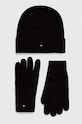 Kapa i rukavice Tommy Hilfiger ostalo crna AM0AM10490.9BYY