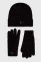 czarny Tommy Hilfiger czapka i rękawiczki Męski