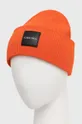 Calvin Klein czapka bawełniana pomarańczowy