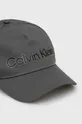 Bavlnená čiapka Calvin Klein sivá