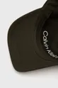 oliwkowy Calvin Klein czapka bawełniana